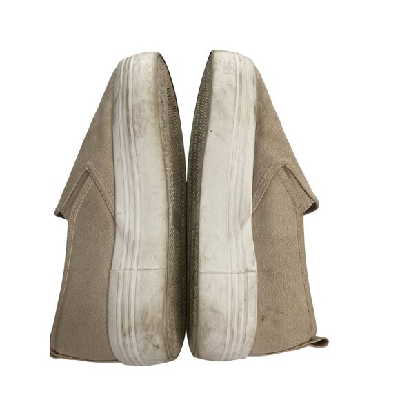 Comfort in every step women's size 9 beige canvas slip-on Platform Sneakers - Picture 6 of 8